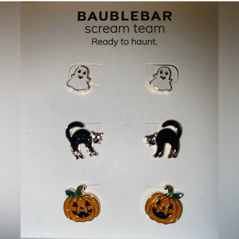 NWB HAUNTED BAUBLEBAR EARRINGS/ BLACK CATS🐈‍⬛️👻🎃
